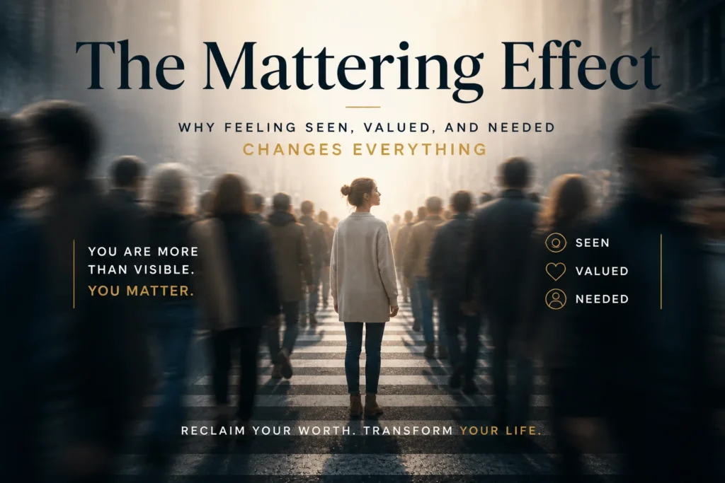 What is The Mattering Effect - illustration of feeling seen, valued, and needed in everyday life