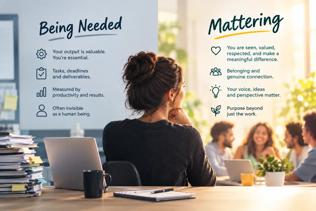 The Mattering Effect | What Is Mattering at Work? A Complete Guide to Feeling Valued and Significant What Does Mattering at Work Really Mean? - The Mattring Effect- Being Needed